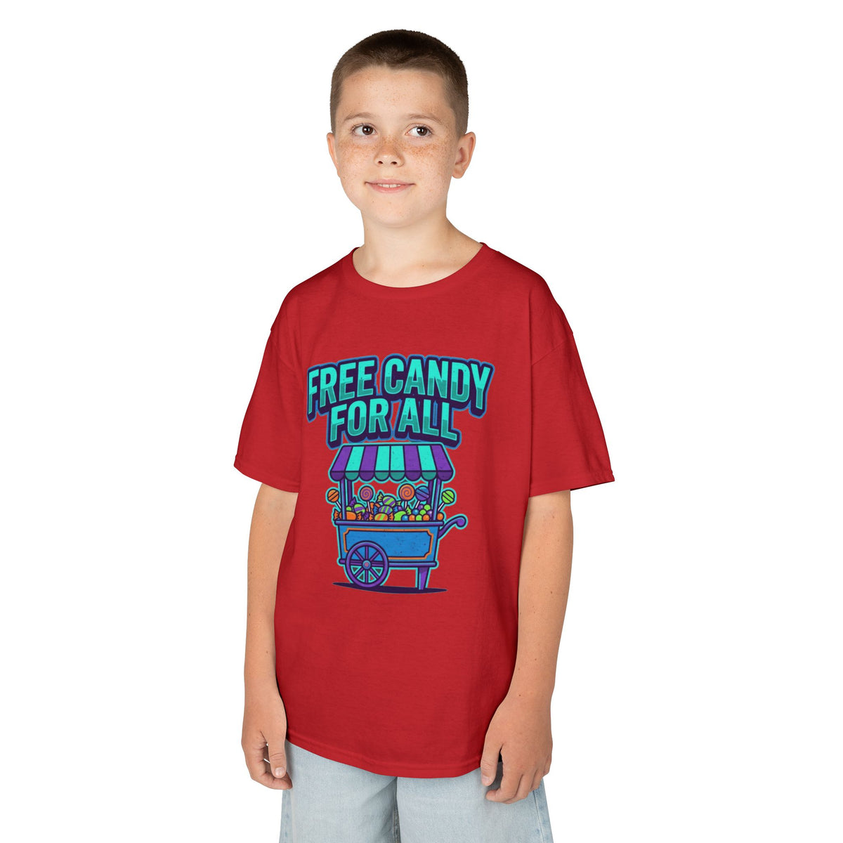Color: Red | Free Candy For All Kids Tee