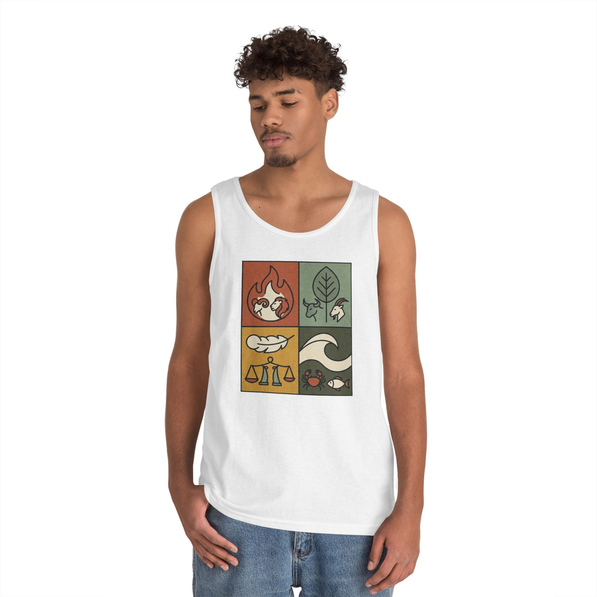 "Four Elements- Fire, Earth, Air, Water" Tank Top