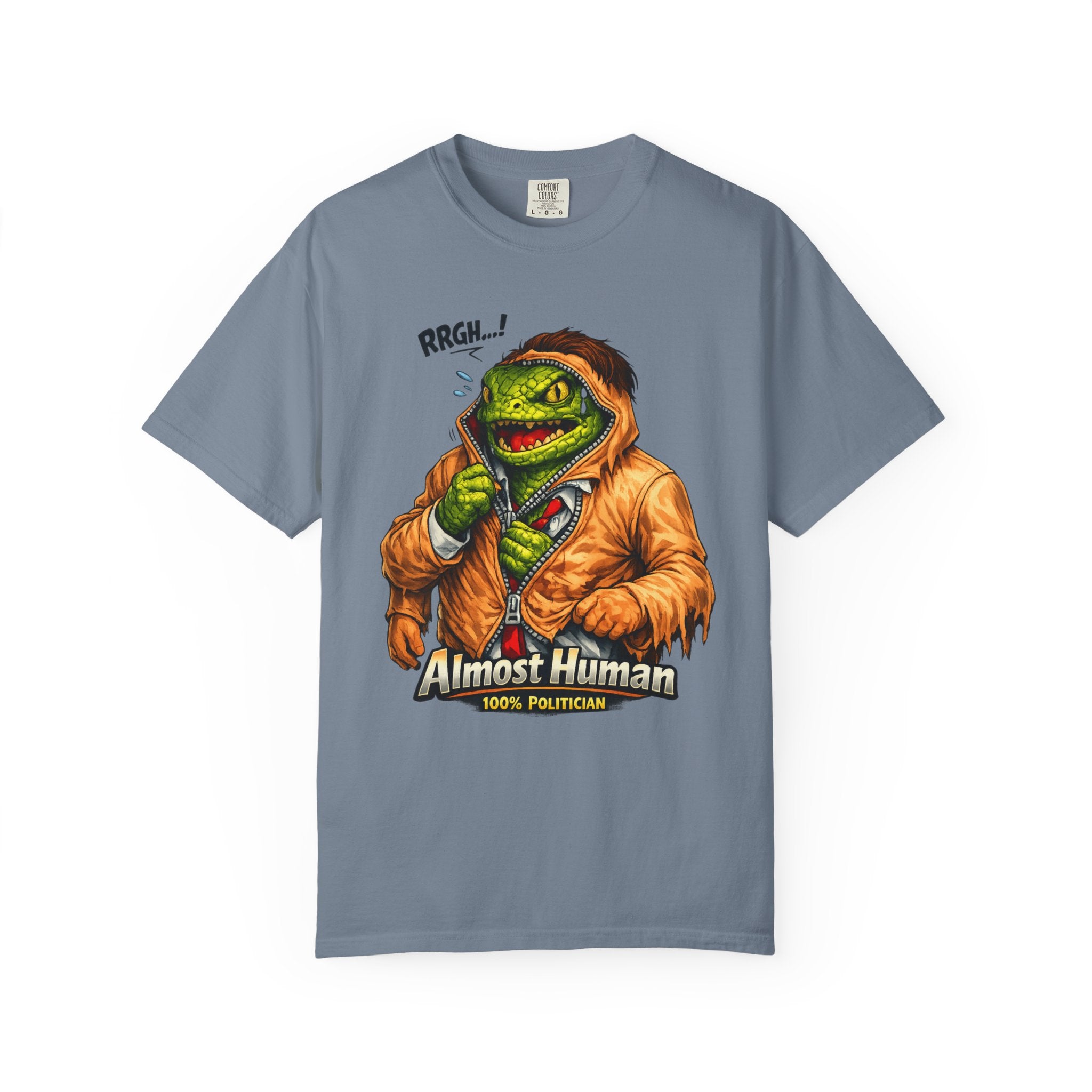 "Almost Human" Unisex Garment-Dyed T-shirt