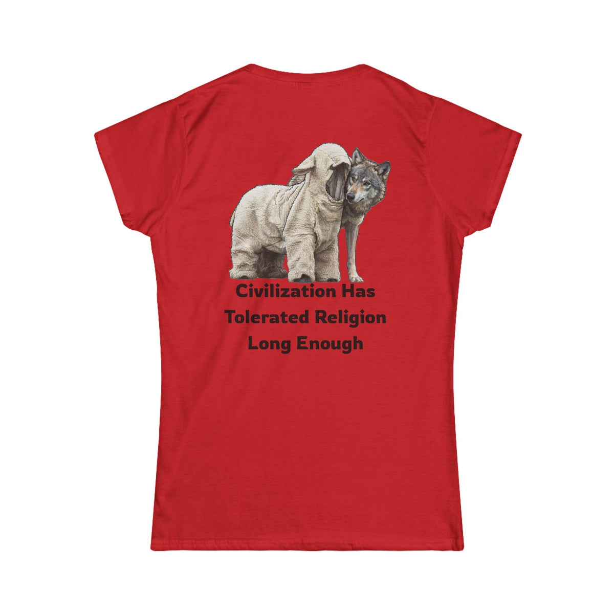 Color: Red | Civilization Tolerated Religion Women's Tee