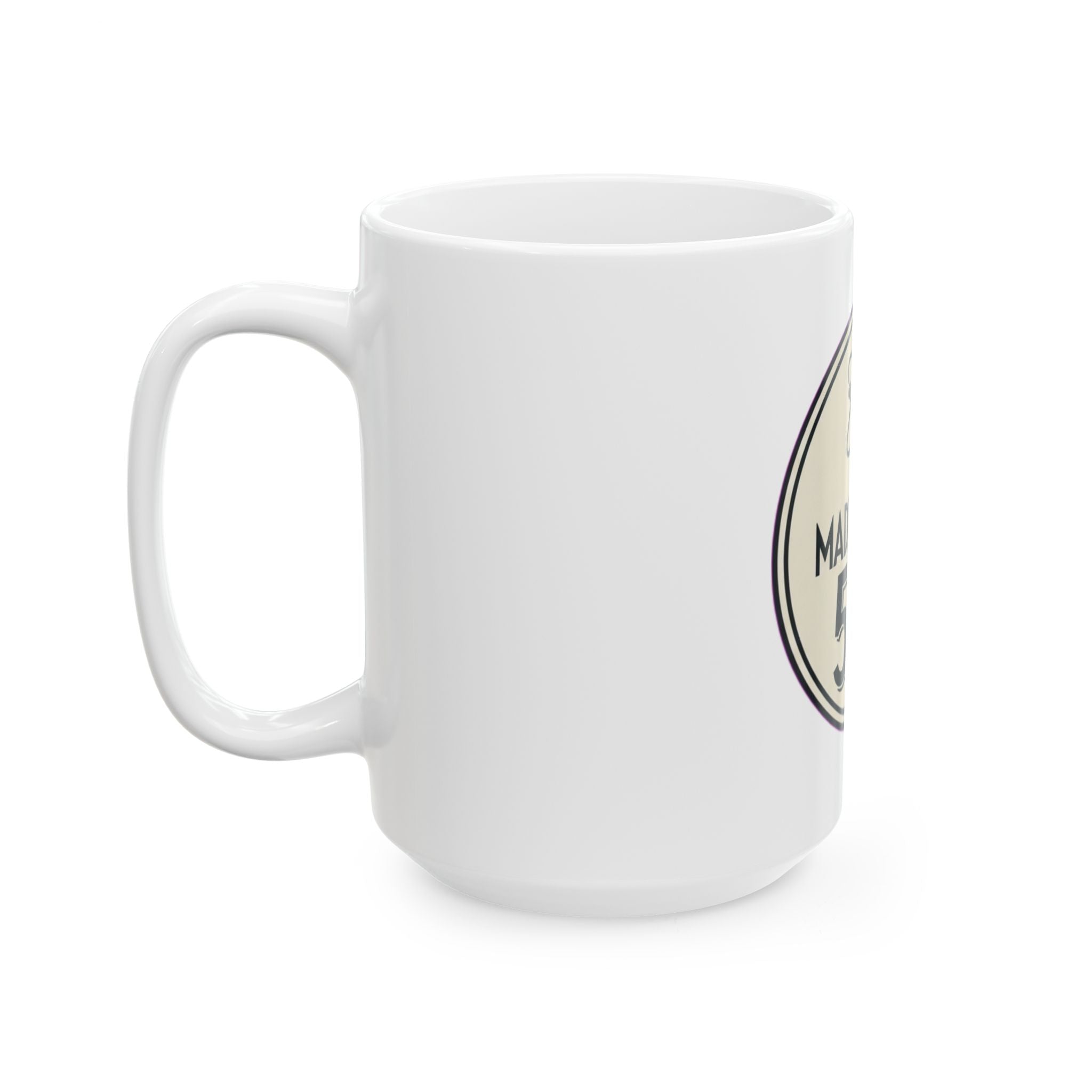 "Made in the 50's" White Ceramic Mug — Graphic
