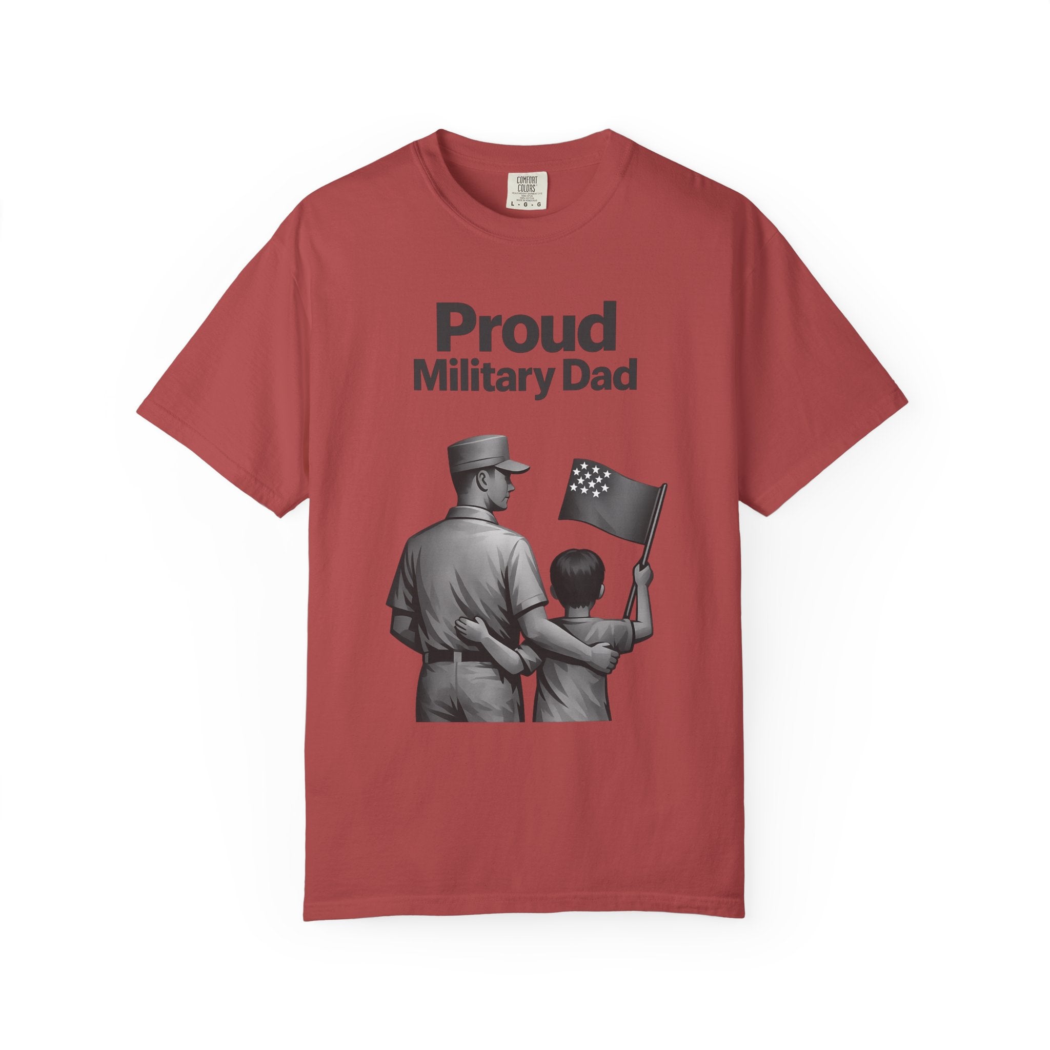 "Proud Military Dad" Unisex Garment-Dyed T-shirt