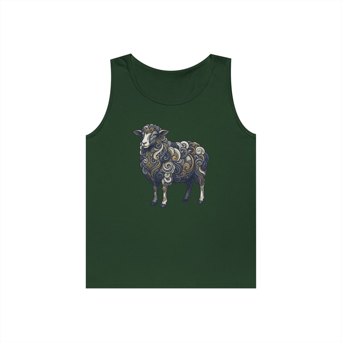Color: Forest Green | Barnyard Sheep Tank Top