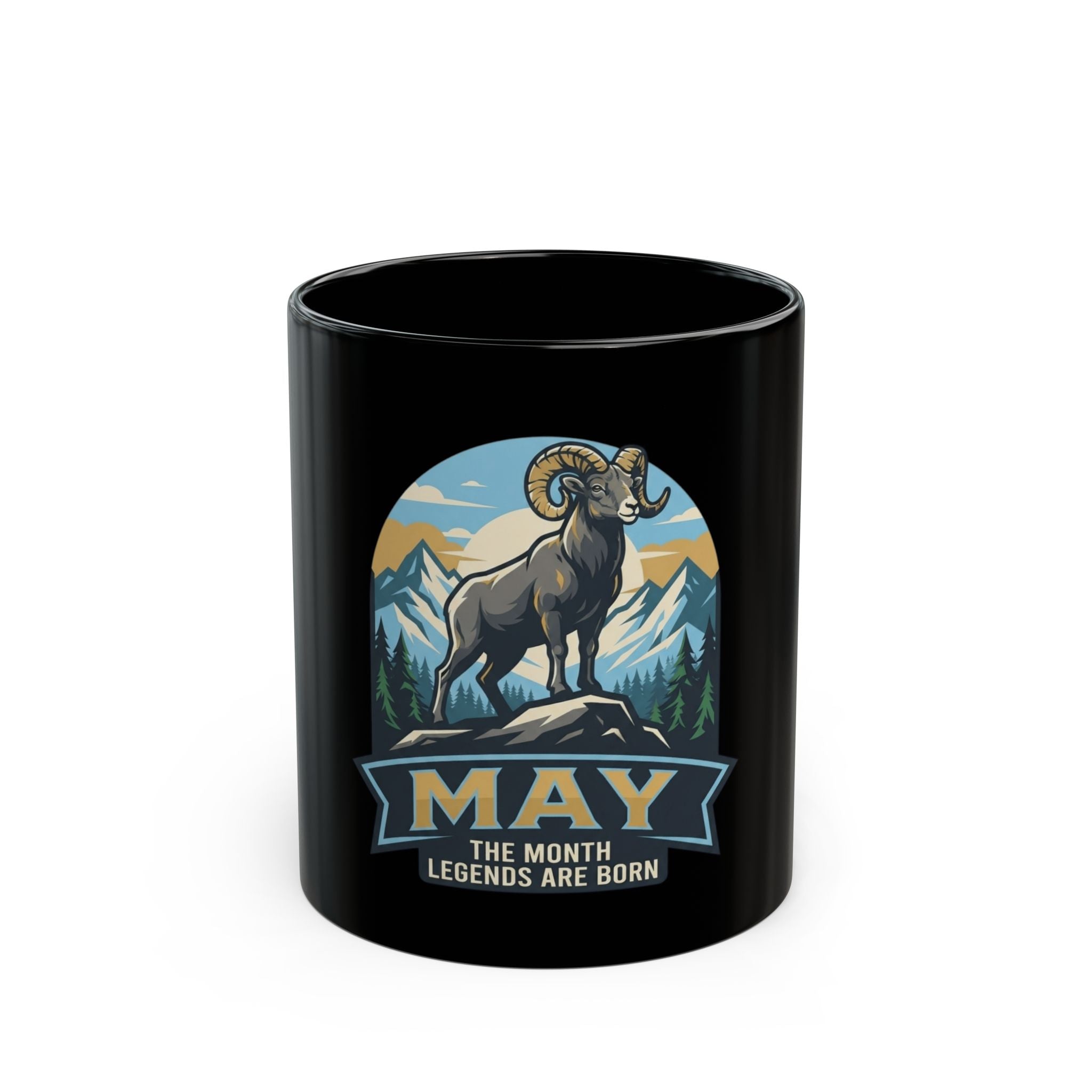 "May Legend" Black Ceramic Mug