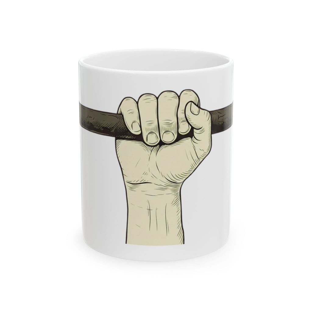 "Hold to the Rod" White Ceramic Mug — Graphic