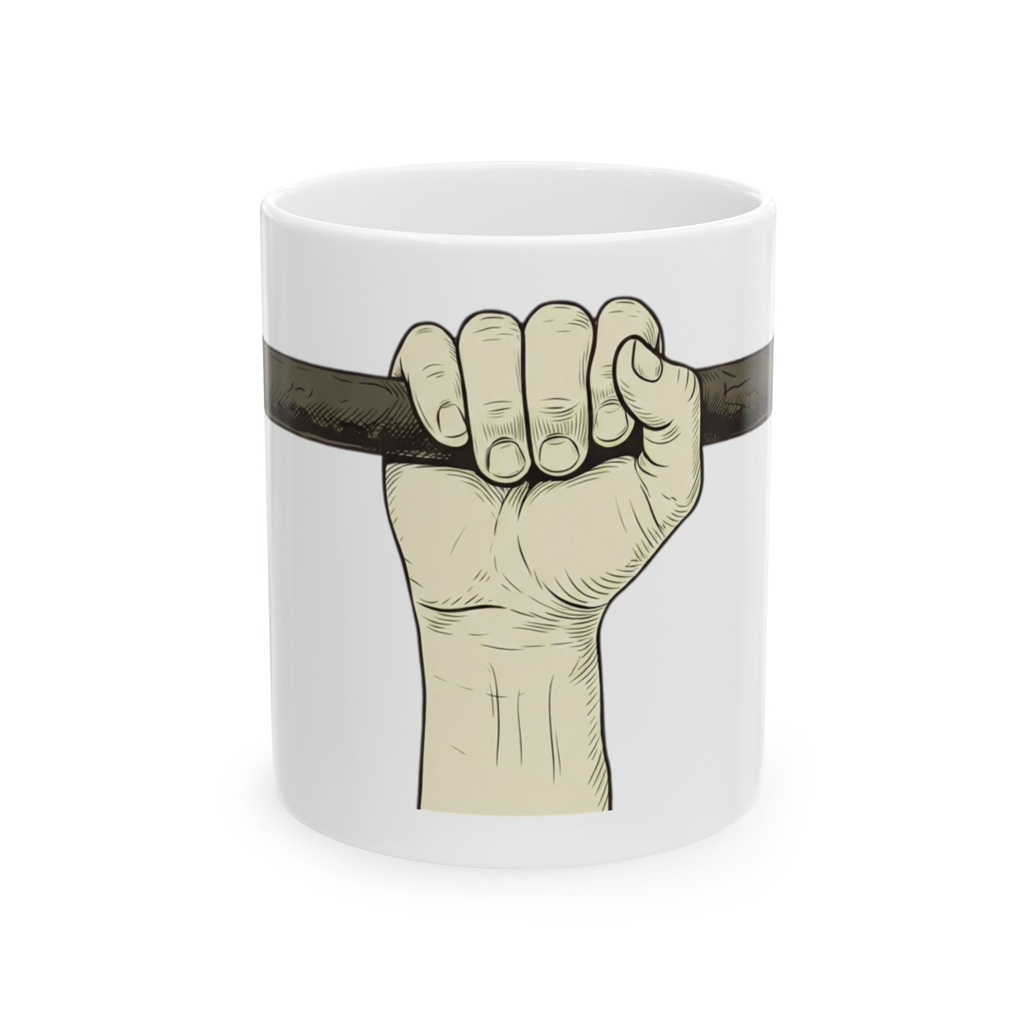 "Hold to the Rod" White Ceramic Mug — Graphic