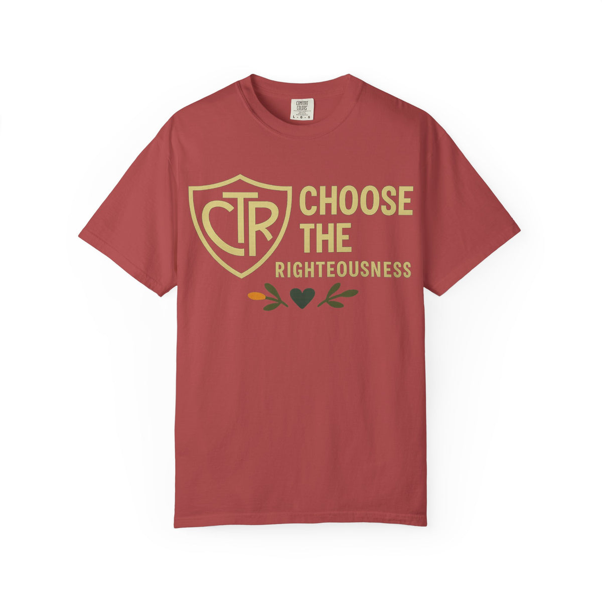 Color: Crimson | CTR: Choose the Righteousness Unisex Garment-Dyed T-shirt