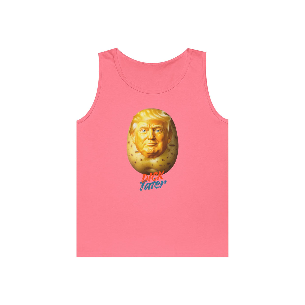 Color: Safety Pink | Dick Tater Tank Top