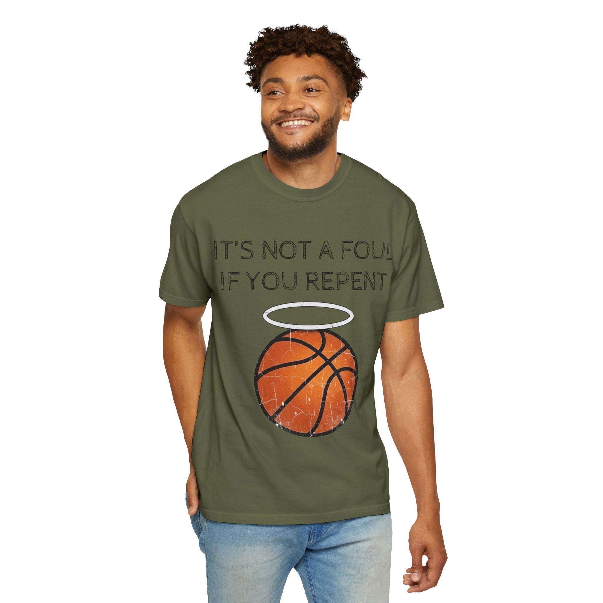 "Not a Foul If You Repent" Unisex Garment-Dyed T-shirt