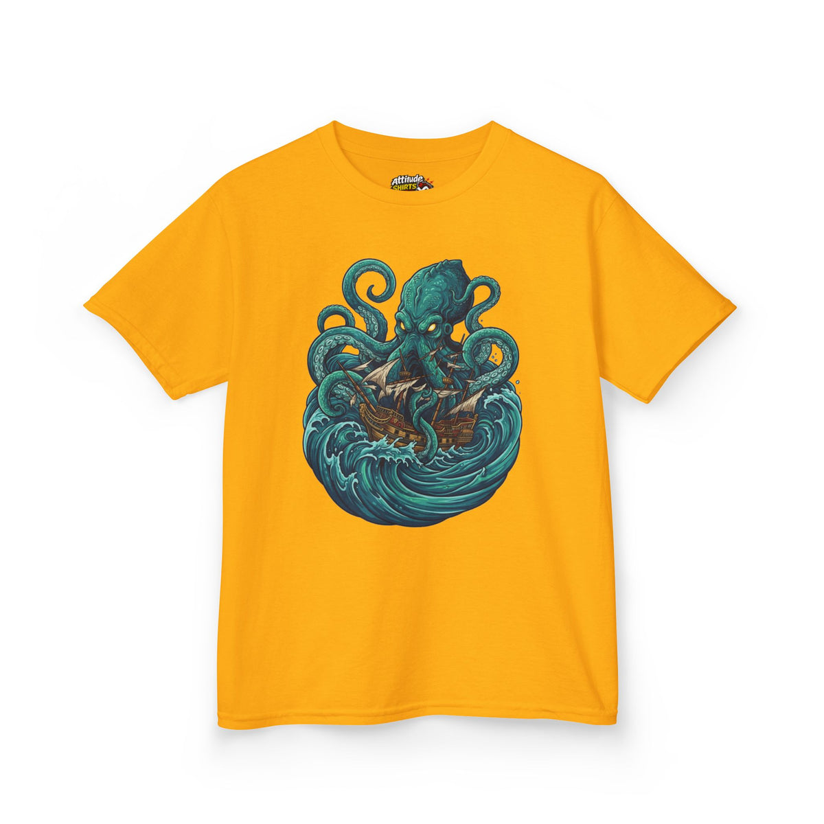 Color: Gold | The Kraken (Norse-Global Maritime) Kids Tee
