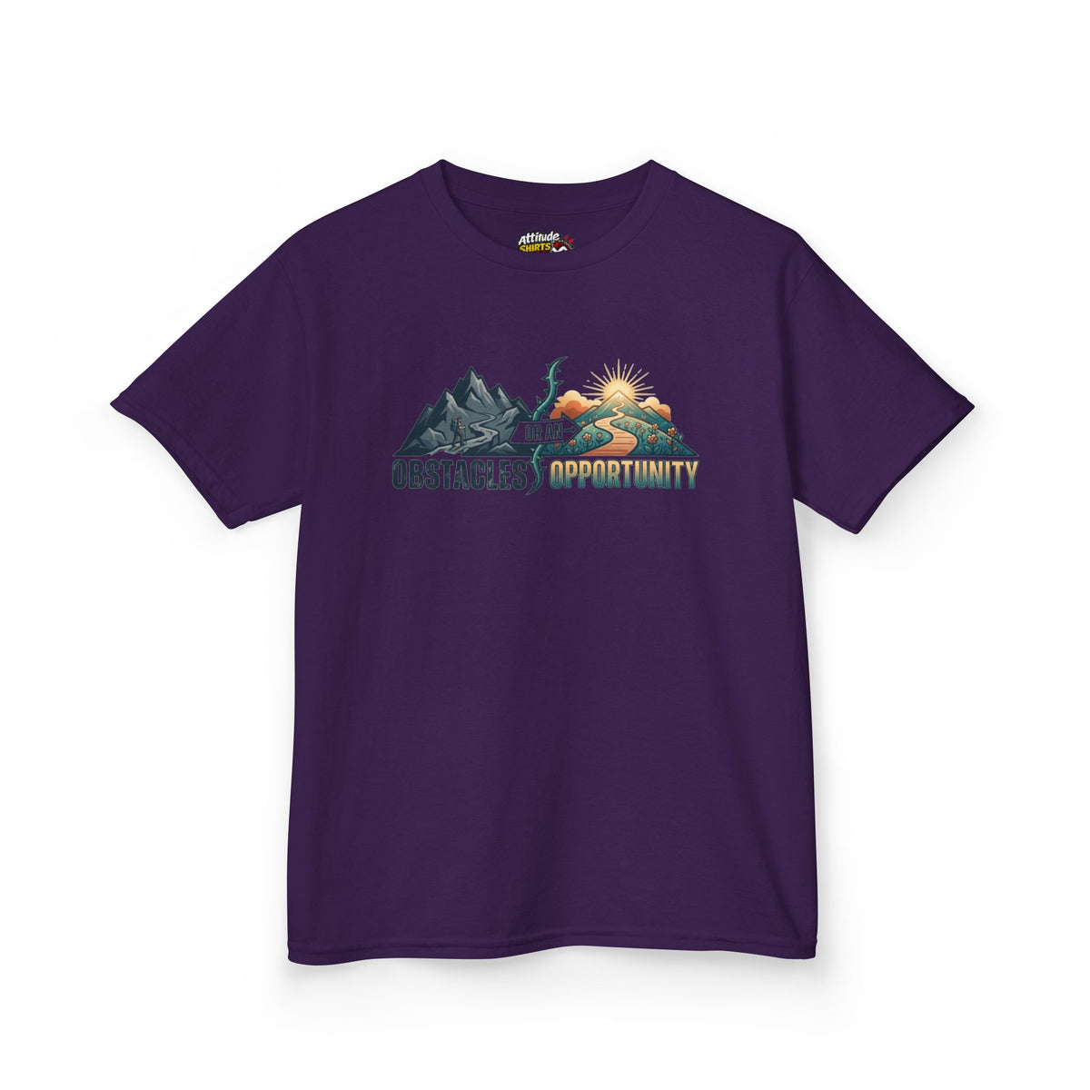 Color: Purple | Obstacle Or An Opportunity Kids Tee