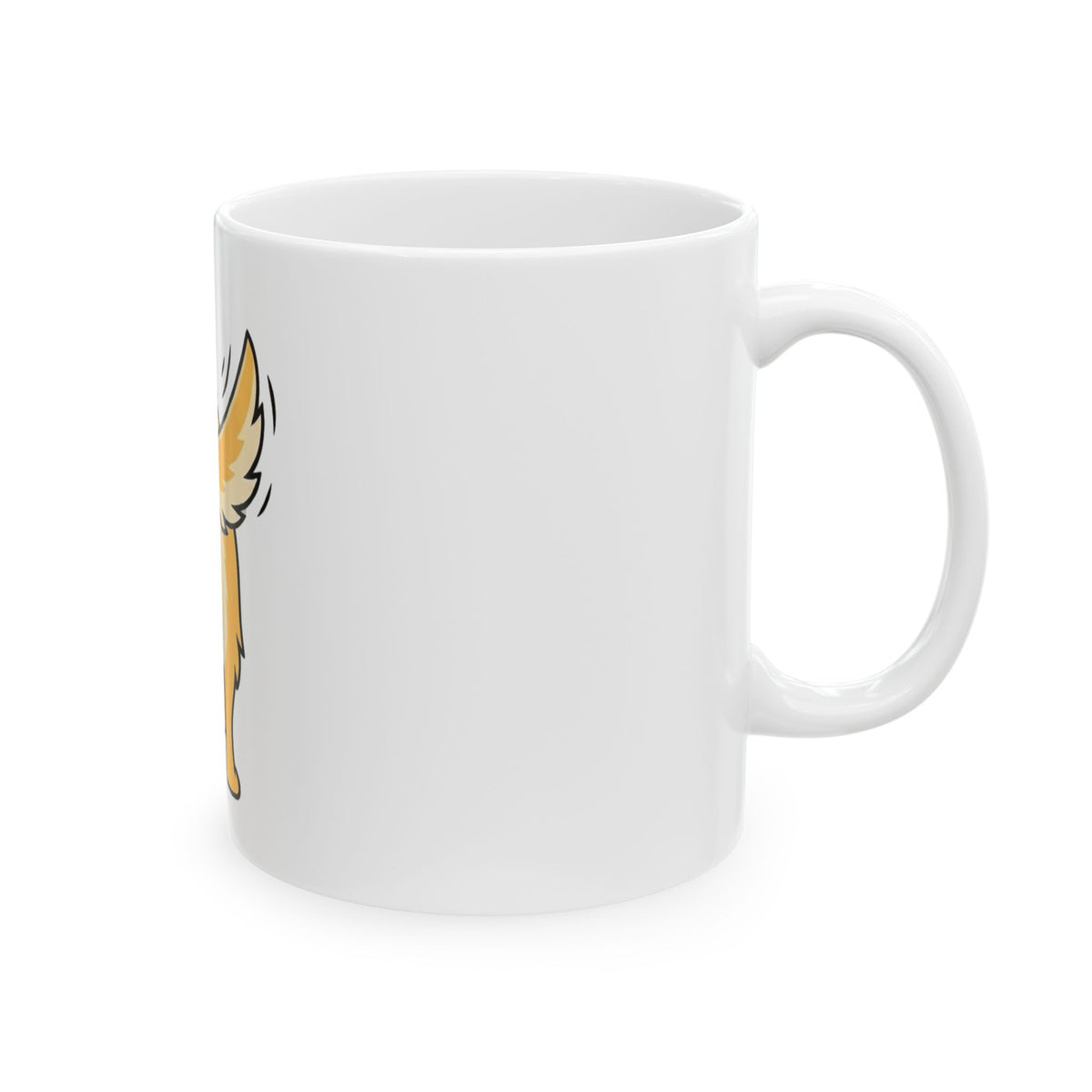 "Nice Tail" White Ceramic Mug — Graphic