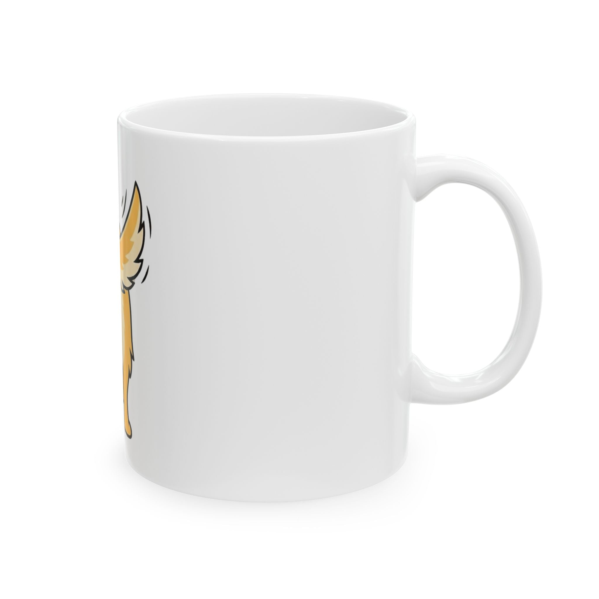 "Nice Tail" White Ceramic Mug — Graphic