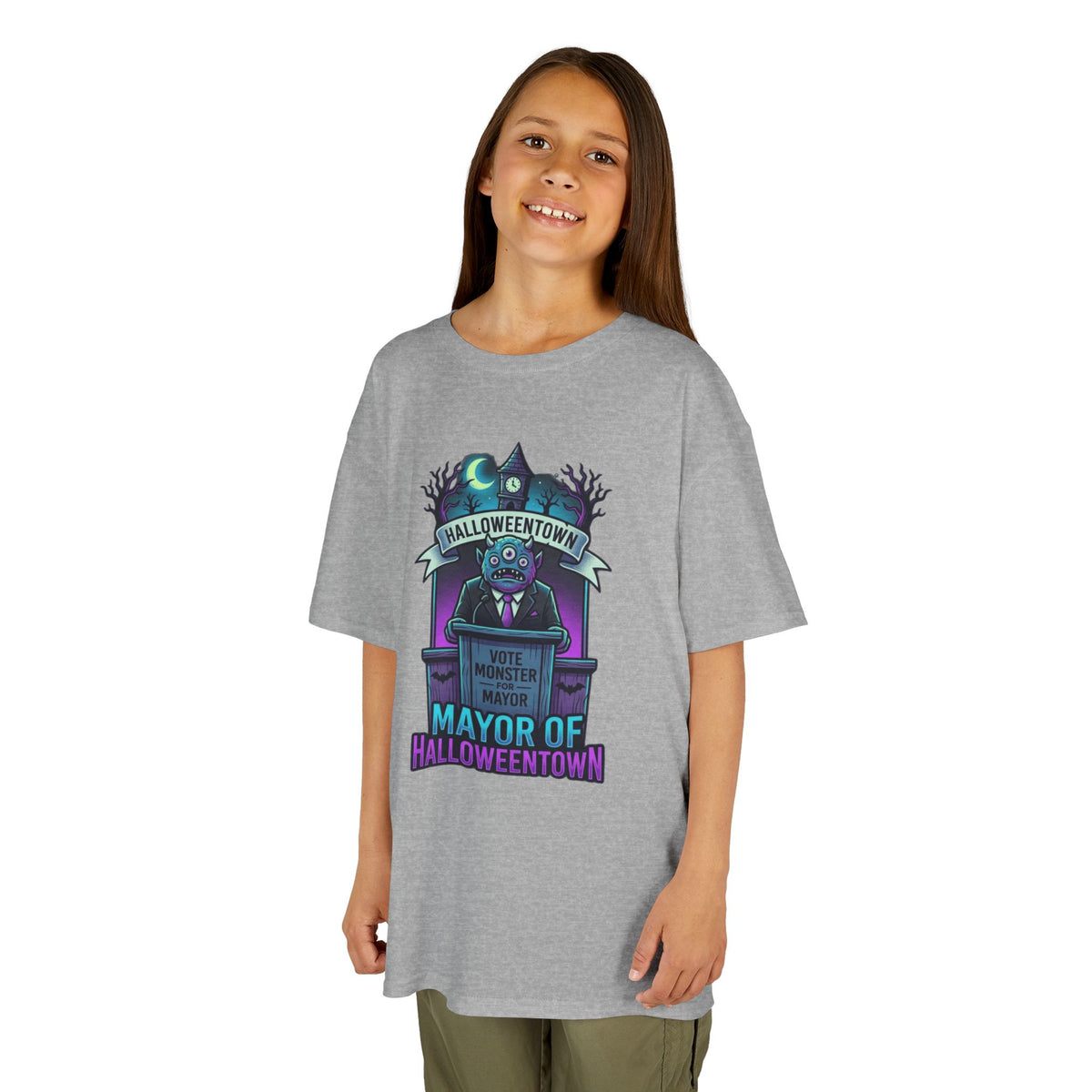 Color: Sport Grey | Mayor Of Halloweentown Kids Tee