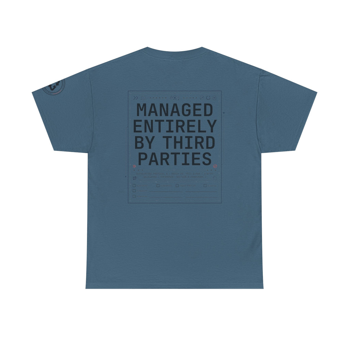 Color: Indigo Blue | Managed Entirely By Third Parties Premium Graphic Tee