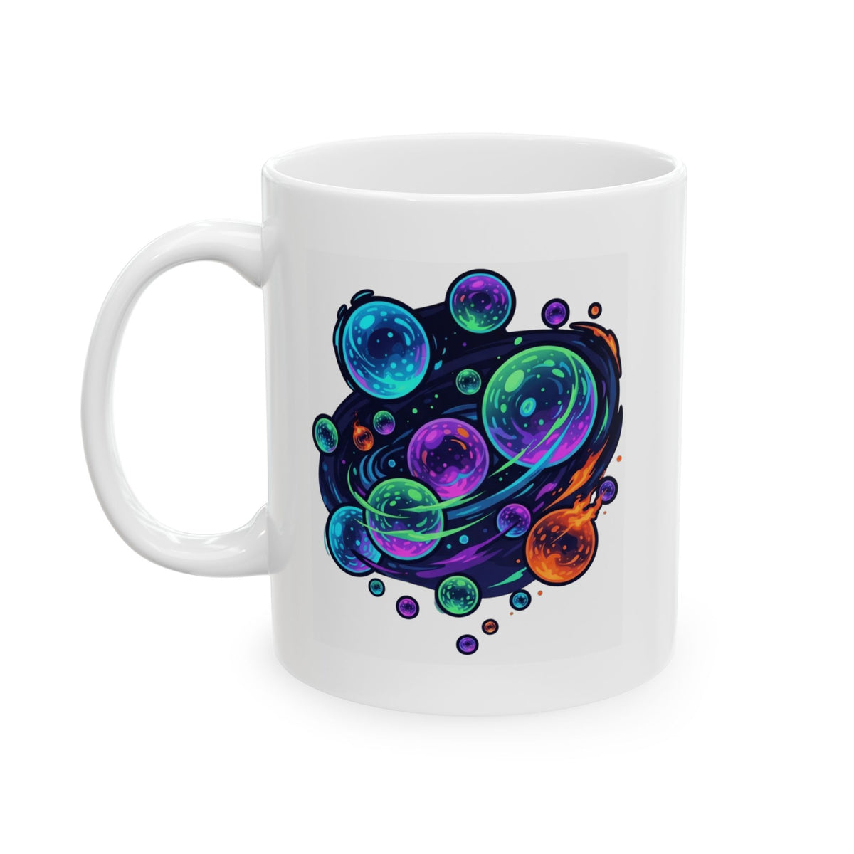 "MinMin Lights (Australian Folklore)" White Ceramic Mug — Graphic