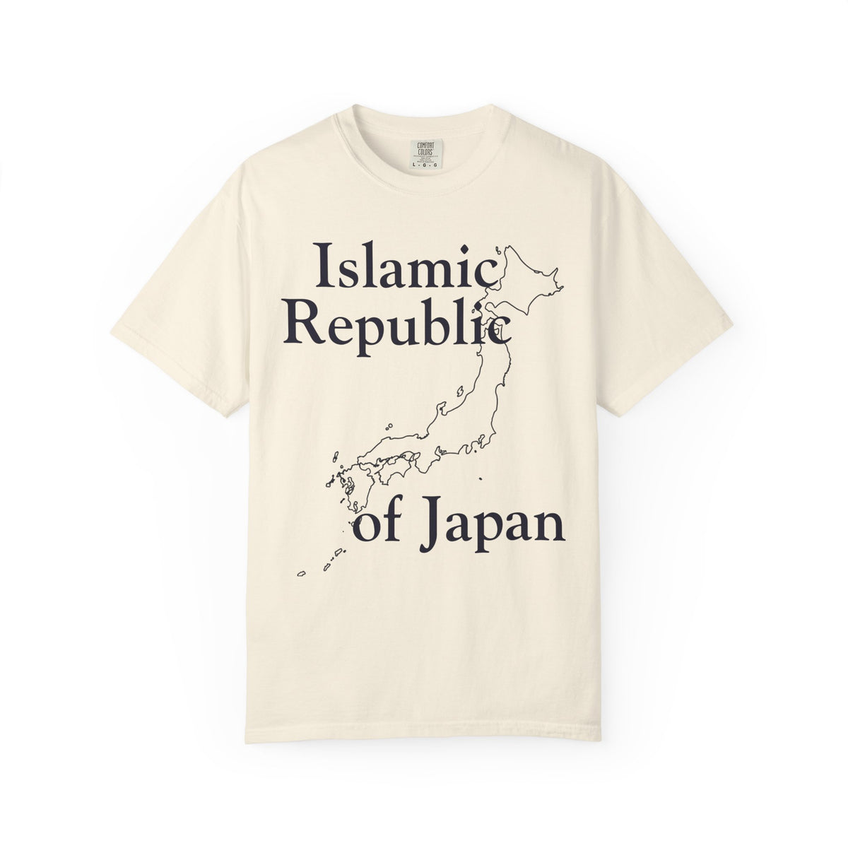 Color: Ivory | Islamic Republic of Japan Unisex Garment-Dyed Tee