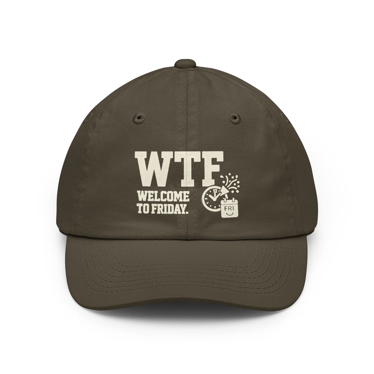 Color: Olive | Finally Freaking Friday | Dad Hat — AttitudeShirts