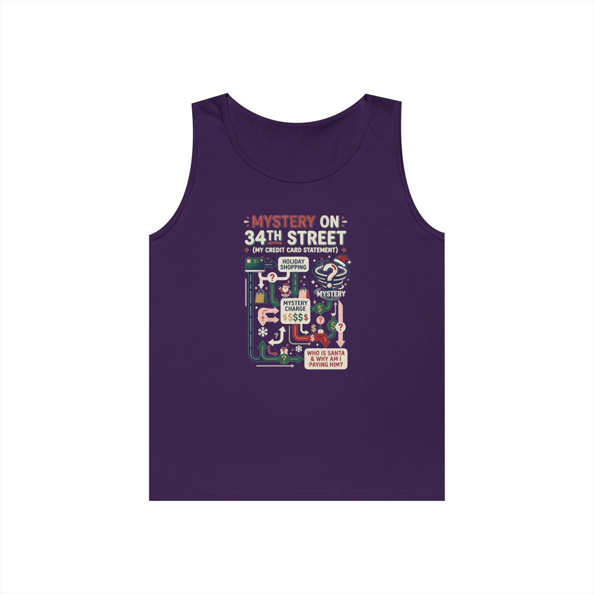 Color: Purple | Mystery On 34th Street Tank Top