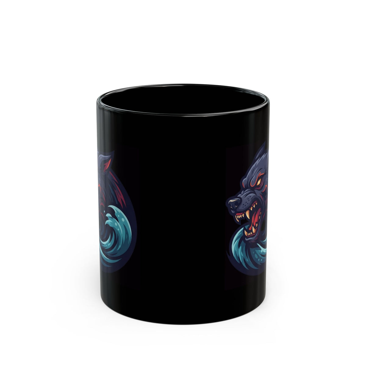 "Charybdis and Scylla (Greek Mythology)" Black Ceramic Mug — Graphic