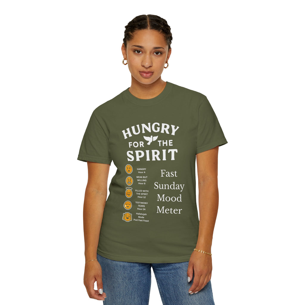 "Fast Sunday Mood Meter" Unisex Garment-Dyed T-shirt