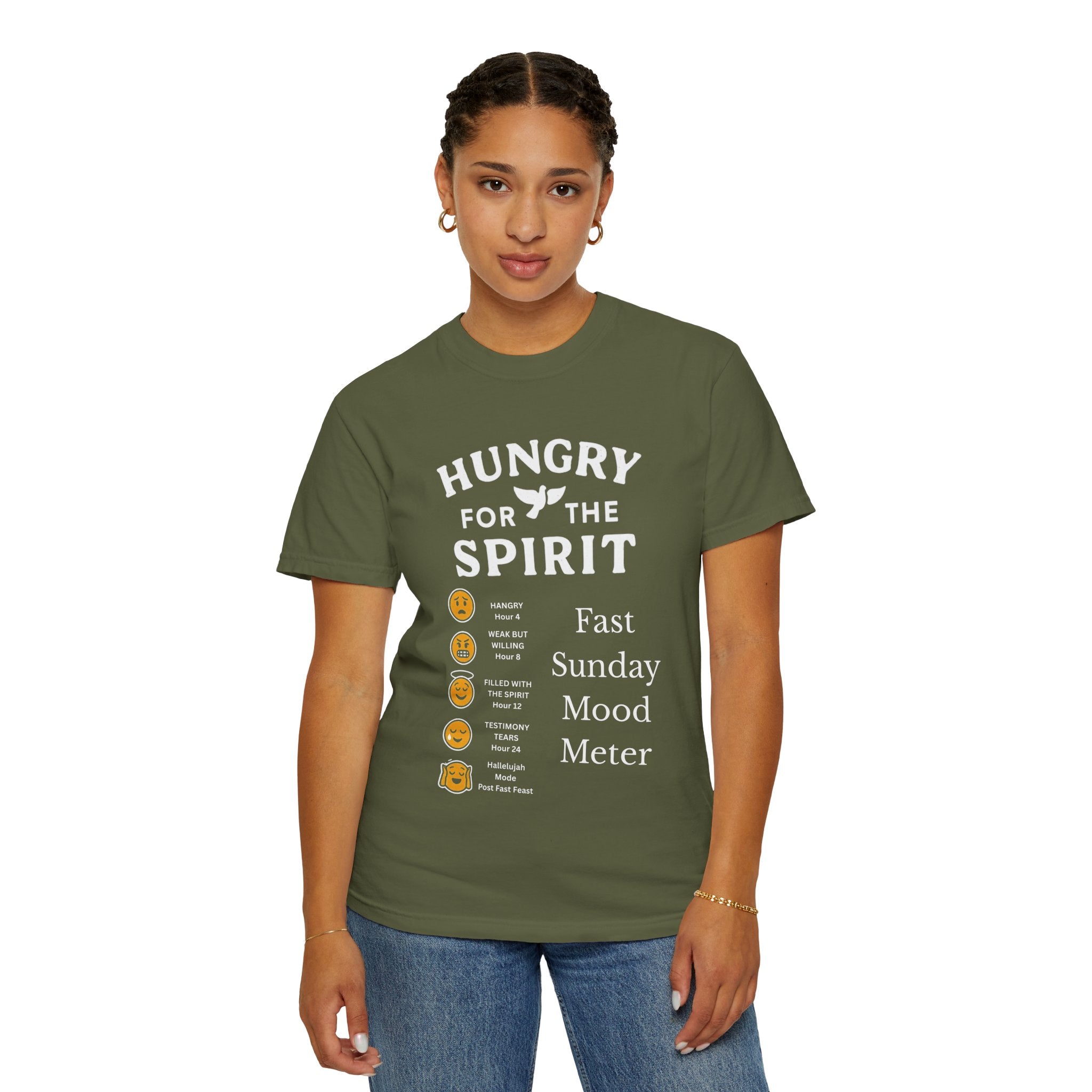 "Fast Sunday Mood Meter" Unisex Garment-Dyed T-shirt