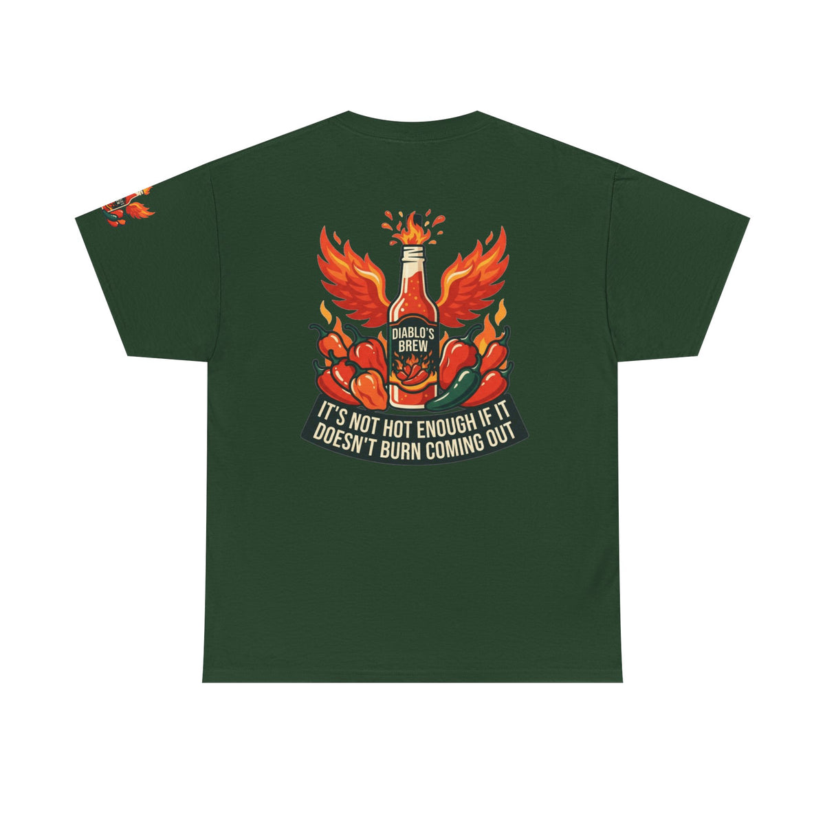 Color: Forest Green | Burns Coming Out Premium Graphic Tee