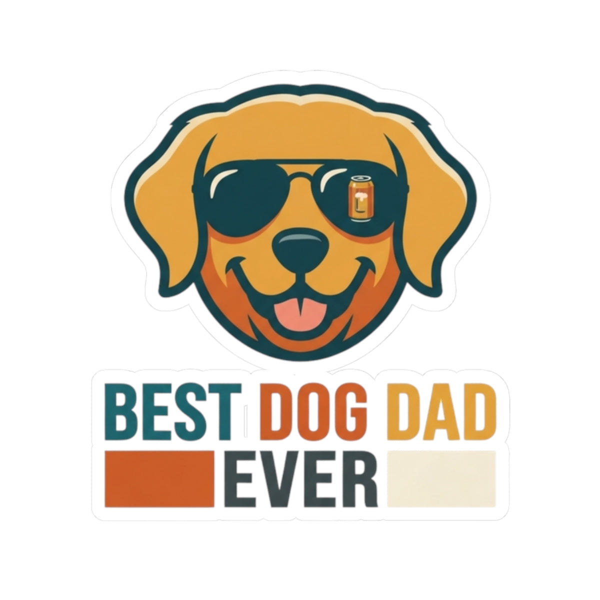 "Best Dog Dad" Sticker