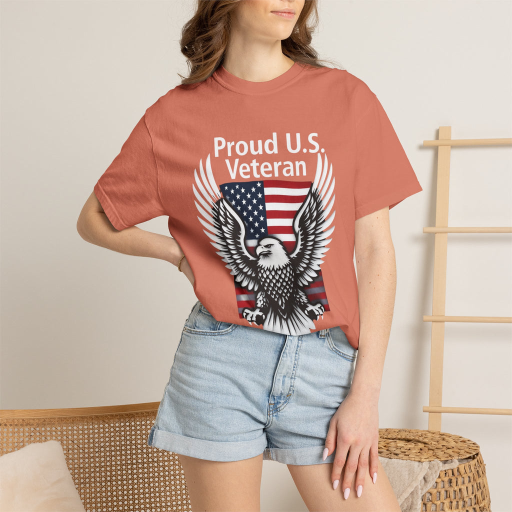 "Proud Veteran" Unisex Garment-Dyed T-shirt