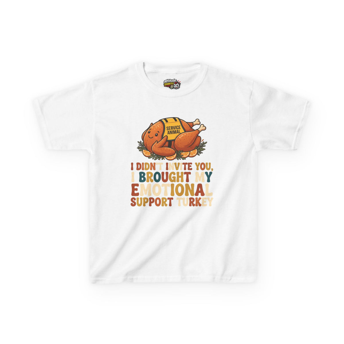 "Emotional Support Turkey" Kids Tee
