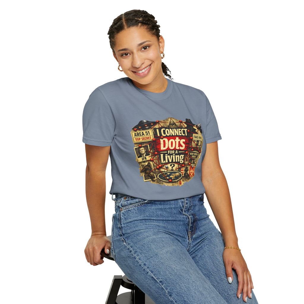 "I Connect Dots For Living" Unisex Garment-Dyed Tee