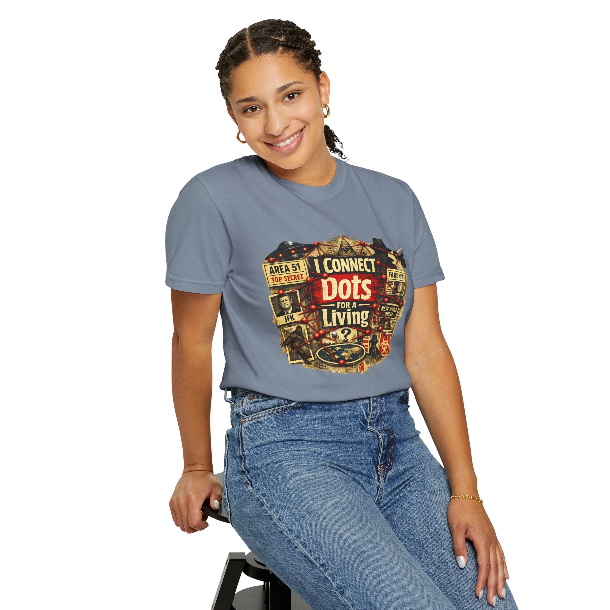 "I Connect Dots For Living" Unisex Garment-Dyed Tee