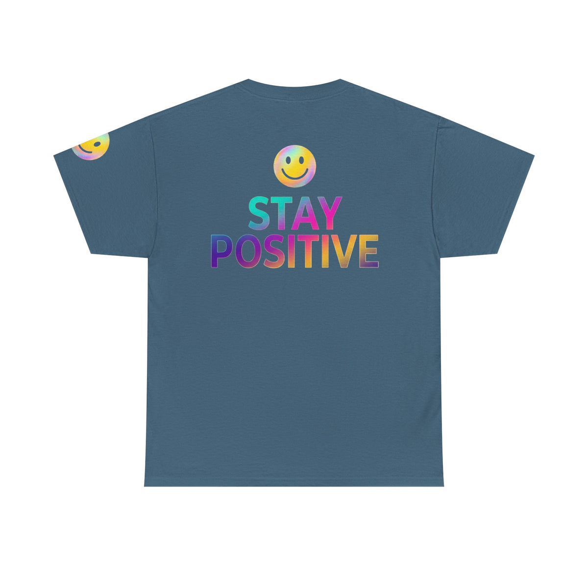 Color: Indigo Blue | Stay Positive Premium Graphic Tee