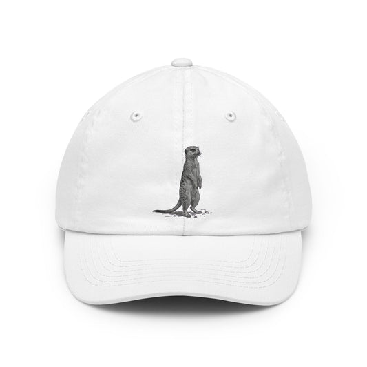 Color: White | Pencil Sketch Art Meerkat Dad Hat