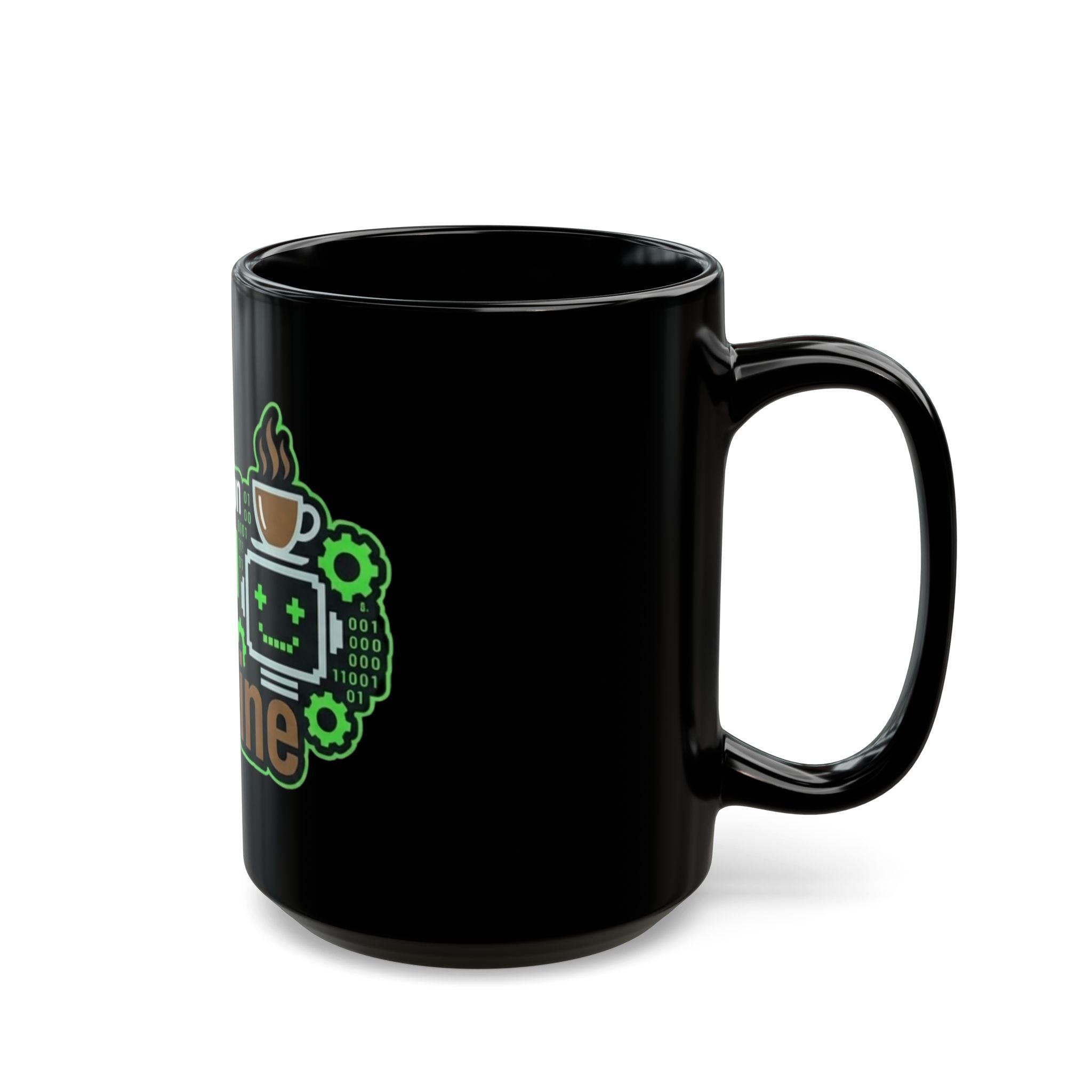 "Trained on Sarcasm" Black Ceramic Mug