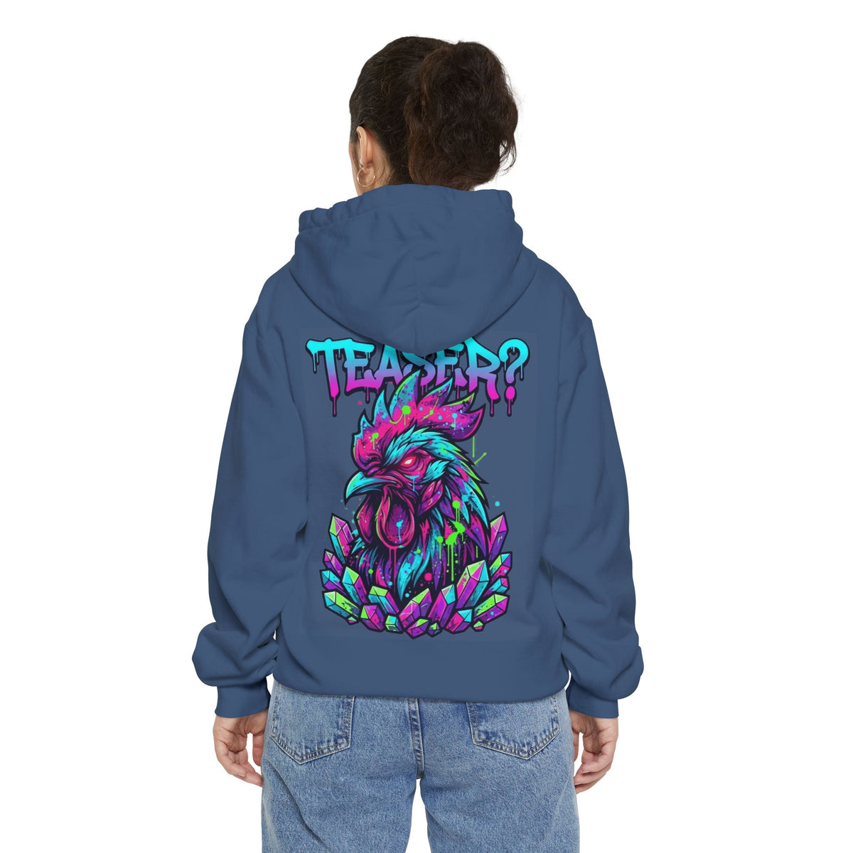 Color: True Navy | Cock Teaser Garment-Dyed Hoodie