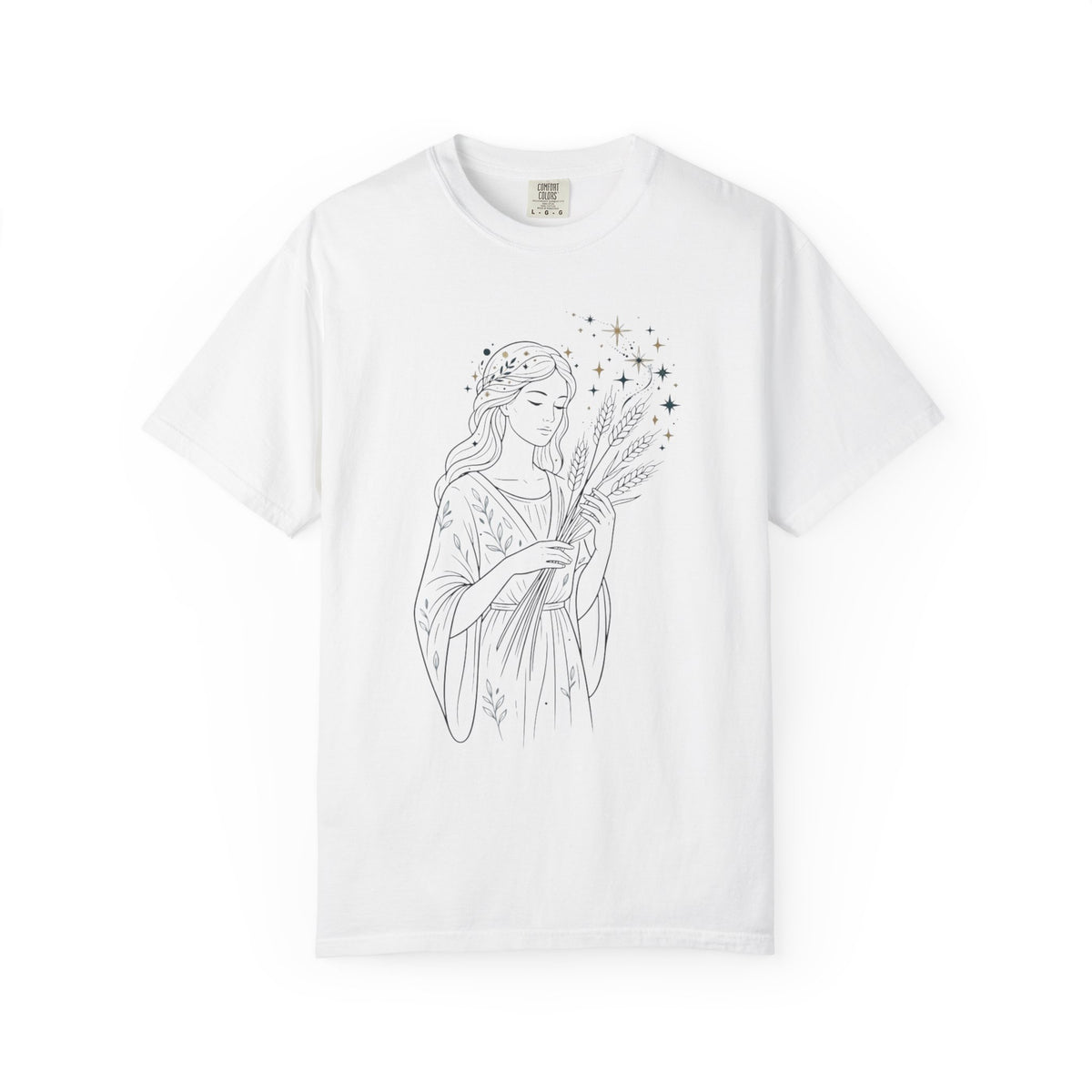 "Virgo The Wheat Maiden" Unisex Garment-Dyed Tee