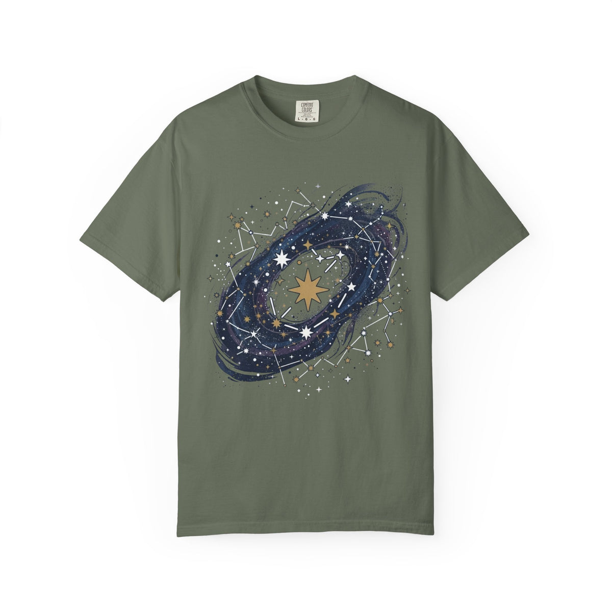 "Constellation Map (Dark Sky)" Unisex Garment-Dyed Tee