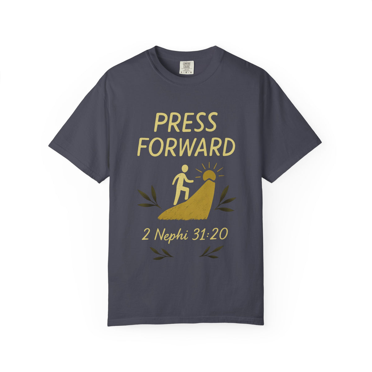 Color: Navy | Press Forward Unisex Garment-Dyed T-shirt