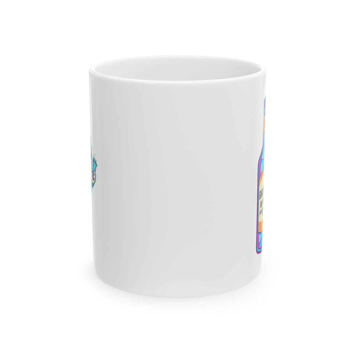 "Ghosting" White Ceramic Mug