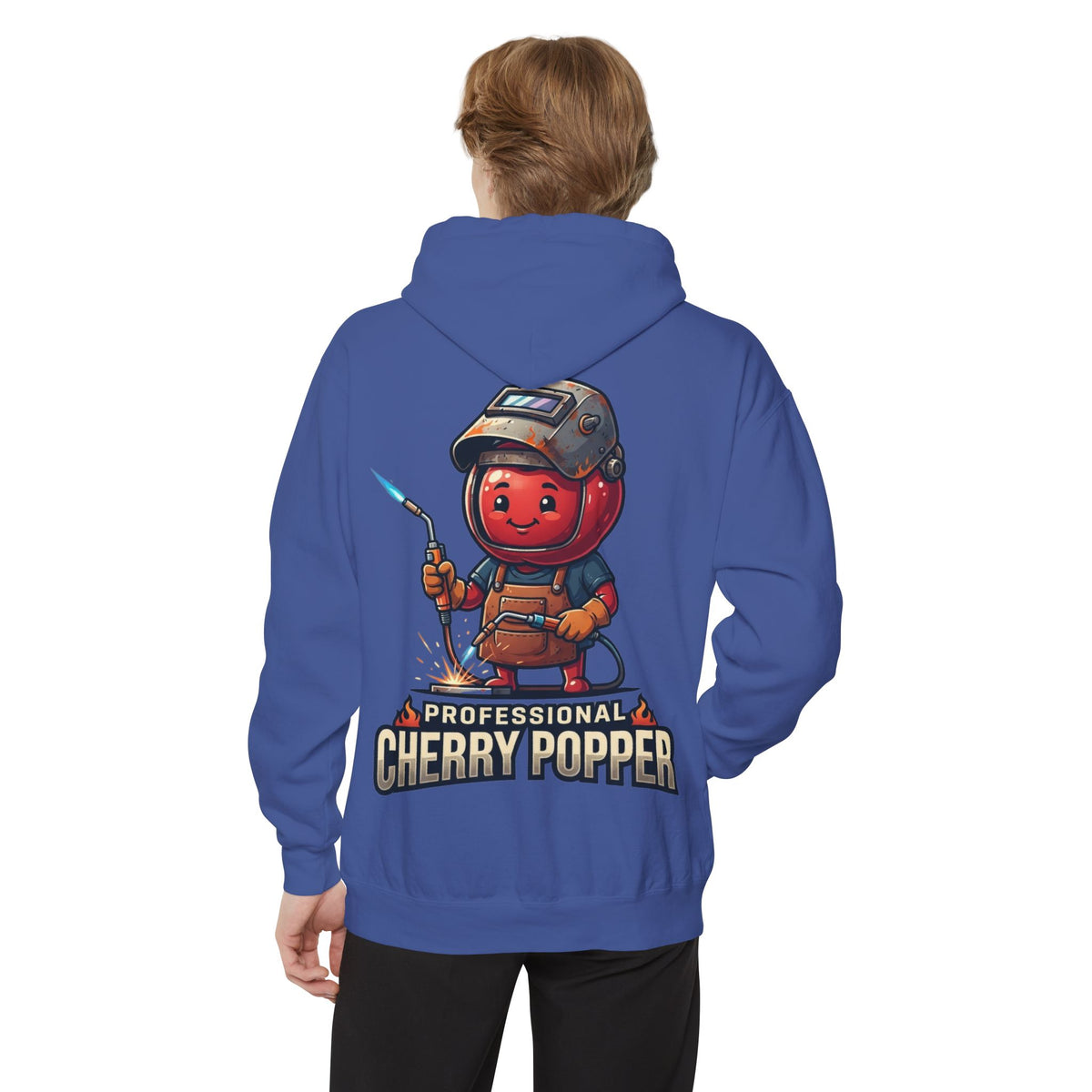 Color: Flo Blue | Professional Cherry Popper Garment-Dyed Hoodie