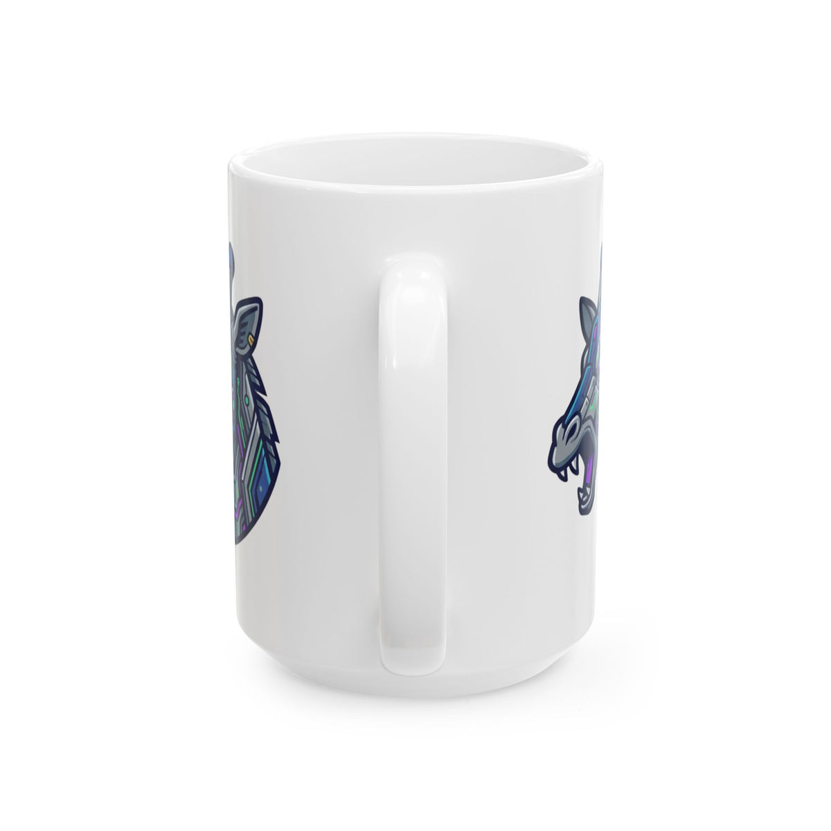 "Cyber Giraffe" White Ceramic Mug — Graphic