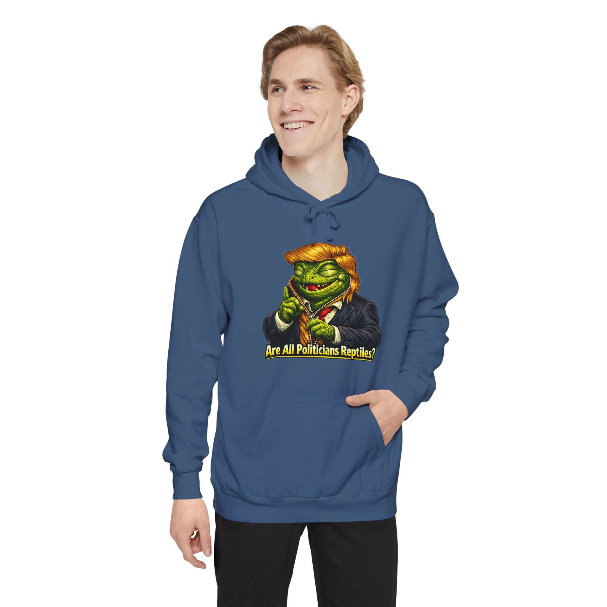 Reptilian Congress Committee | Garment-Dyed Hoodie — AttitudeShirts