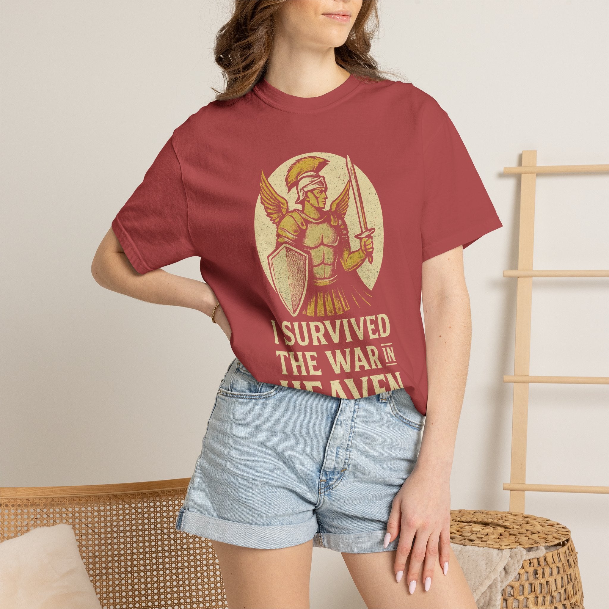 "I Survived The War in Heaven T-Shirt" Unisex Garment-Dyed T-shirt