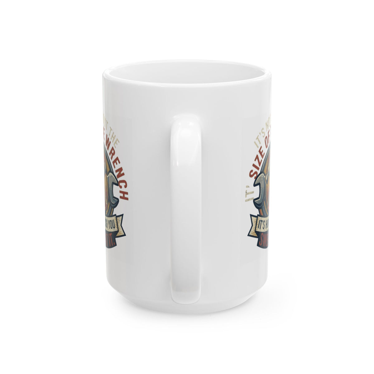 "Size Matters" White Ceramic Mug