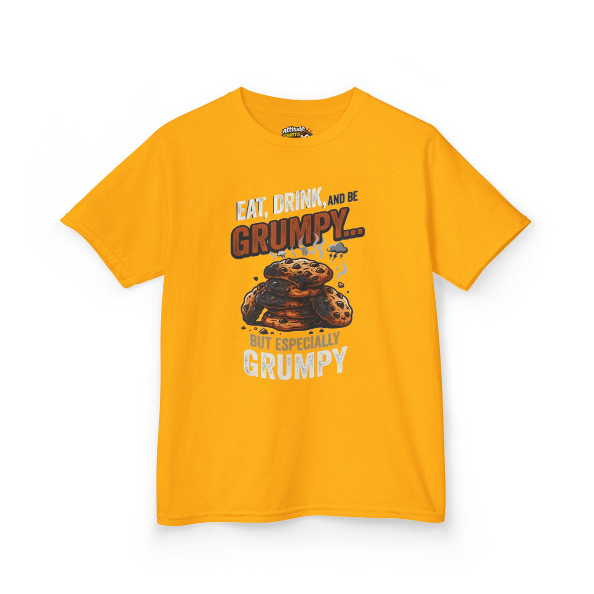 Color: Gold | Eat Drink And Be Grumpy Kids Tee
