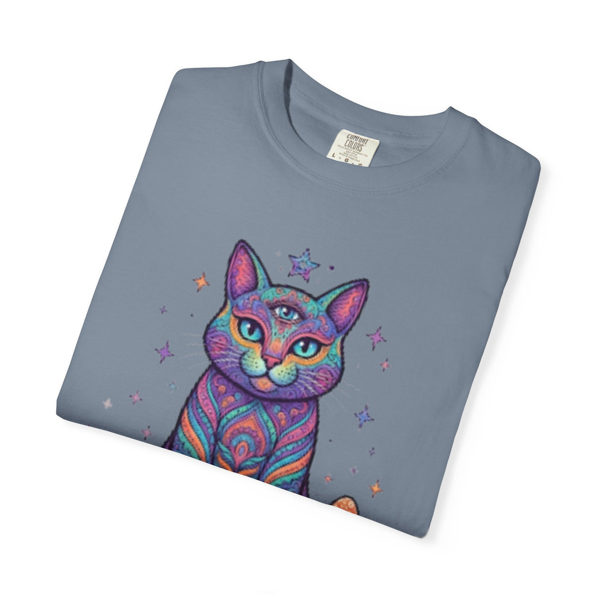 "Hippy Cat" Unisex Garment-Dyed Tee