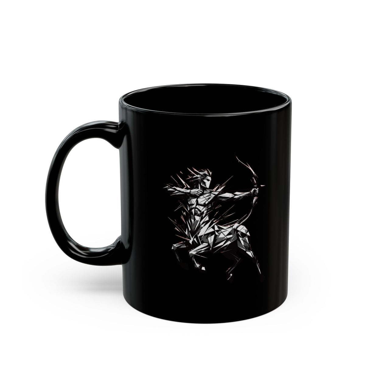 "Sagittarius The Archer Centaur" Black Ceramic Mug — Graphic