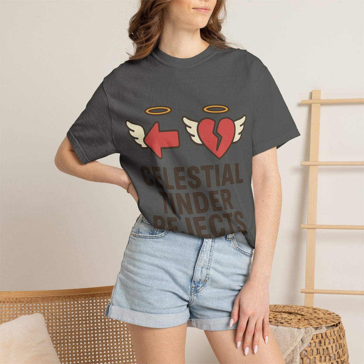 Color: Pepper | Celestial Tinder Rejects Unisex Garment-Dyed T-shirt