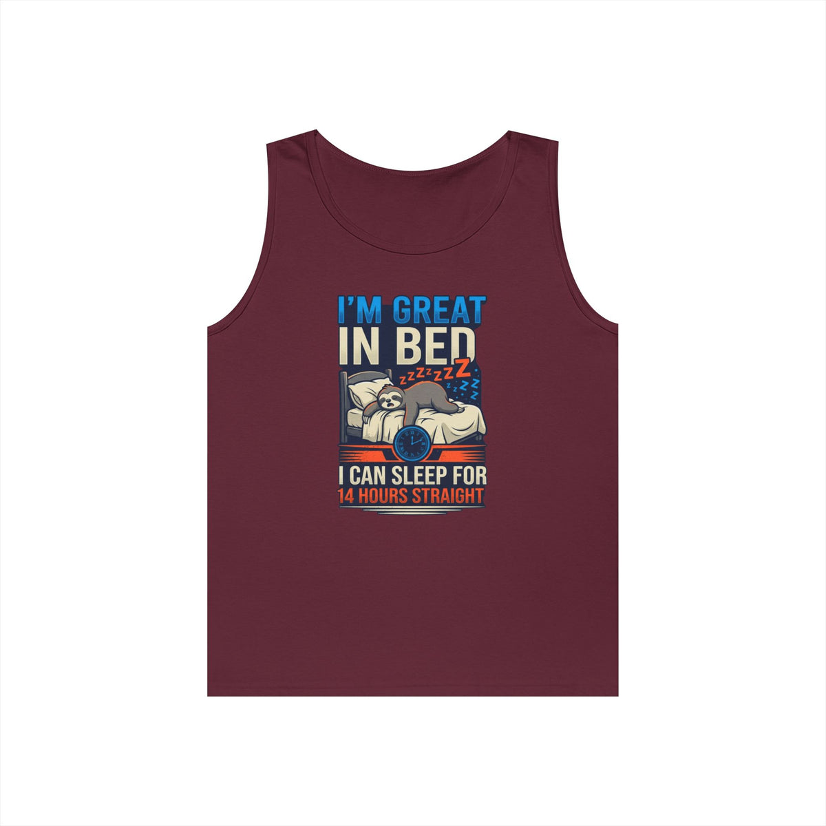 Color: Maroon | I'm Great In Bed Tank Top